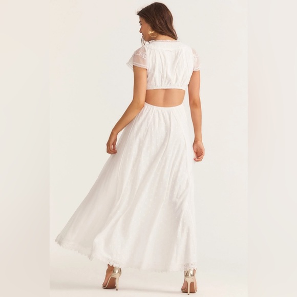 LoveShackFancy Vania Cut-Out Maxi Dress Small Size 4 - Picture 7 of 8